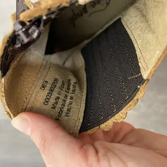 FREE PEOPLE James Leather Chelsea Boot w chunky heel in Almond Size 6.5 - Picture 6 of 8